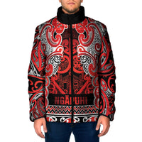 Aotearoa Iwi Ngapuhi Padded Jacket Maori Wharenui House Tribal Pattern