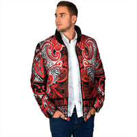 Aotearoa Iwi Ngapuhi Padded Jacket Maori Wharenui House Tribal Pattern
