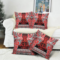 Aotearoa Iwi Ngapuhi Pillow Cover Maori Wharenui House Tribal Pattern