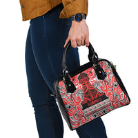 Aotearoa Iwi Ngapuhi Shoulder Handbag Maori Wharenui House Tribal Pattern