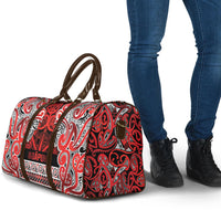 Aotearoa Iwi Ngapuhi Travel Bag Maori Wharenui House Tribal Pattern