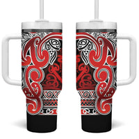 Aotearoa Iwi Ngapuhi Tumbler With Handle Maori Wharenui House Tribal Pattern