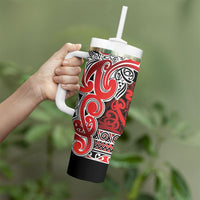 Aotearoa Iwi Ngapuhi Tumbler With Handle Maori Wharenui House Tribal Pattern