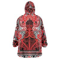 Aotearoa Iwi Ngapuhi Wearable Blanket Hoodie Maori Wharenui House Tribal Pattern