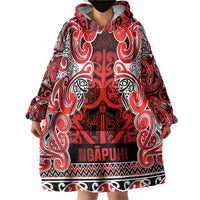 Aotearoa Iwi Ngapuhi Wearable Blanket Hoodie Maori Wharenui House Tribal Pattern