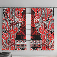 Aotearoa Iwi Ngapuhi Window Curtain Maori Wharenui House Tribal Pattern