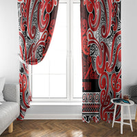 Aotearoa Iwi Ngapuhi Window Curtain Maori Wharenui House Tribal Pattern