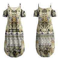 Aotearoa Iwi Ngati Whatua Couples Matching Summer Maxi Dress and Hawaiian Shirt Maori Wharenui House Tribal Pattern