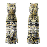 Aotearoa Iwi Ngati Whatua Couples Matching Tank Maxi Dress and Hawaiian Shirt Maori Wharenui House Tribal Pattern