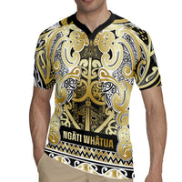 Aotearoa Iwi Ngati Whatua Rugby Jersey Maori Wharenui House Tribal Pattern