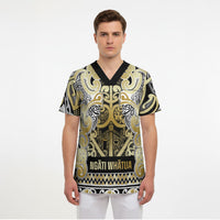 Aotearoa Iwi Ngati Whatua Scrub Top Maori Wharenui House Tribal Pattern
