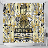 Aotearoa Iwi Ngati Whatua Shower Curtain Maori Wharenui House Tribal Pattern