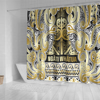 Aotearoa Iwi Ngati Whatua Shower Curtain Maori Wharenui House Tribal Pattern