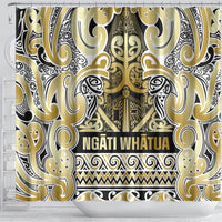 Aotearoa Iwi Ngati Whatua Shower Curtain Maori Wharenui House Tribal Pattern