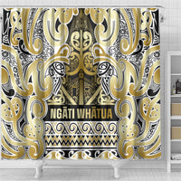 Aotearoa Iwi Ngati Whatua Shower Curtain Maori Wharenui House Tribal Pattern
