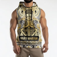 Aotearoa Iwi Ngati Whatua Sleeveless Hoodie Maori Wharenui House Tribal Pattern