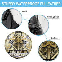Aotearoa Iwi Ngati Whatua Spare Tire Cover Maori Wharenui House Tribal Pattern
