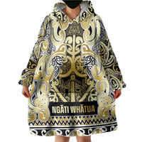 Aotearoa Iwi Ngati Whatua Wearable Blanket Hoodie Maori Wharenui House Tribal Pattern