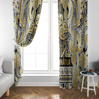 Aotearoa Iwi Ngati Whatua Window Curtain Maori Wharenui House Tribal Pattern