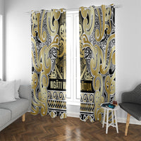 Aotearoa Iwi Ngati Whatua Window Curtain Maori Wharenui House Tribal Pattern