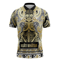 Aotearoa Iwi Ngati Whatua Zipper Polo Shirt Maori Wharenui House Tribal Pattern