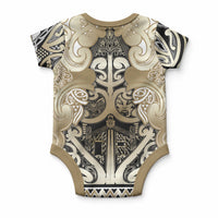 Aotearoa Iwi Waikato Tainui Baby Onesie Maori Wharenui House Tribal Pattern