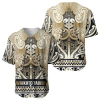 Aotearoa Iwi Waikato Tainui Baseball Jersey Maori Wharenui House Tribal Pattern