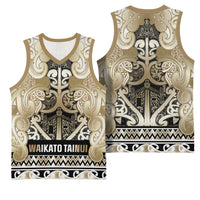 Aotearoa Iwi Waikato Tainui Basketball Jersey Maori Wharenui House Tribal Pattern