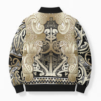 Aotearoa Iwi Waikato Tainui Bomber Puffer Jacket Maori Wharenui House Tribal Pattern