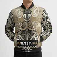 Aotearoa Iwi Waikato Tainui Bomber Puffer Jacket Maori Wharenui House Tribal Pattern