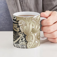 Aotearoa Iwi Waikato Tainui Ceramic Mug Maori Wharenui House Tribal Pattern