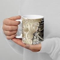 Aotearoa Iwi Waikato Tainui Ceramic Mug Maori Wharenui House Tribal Pattern