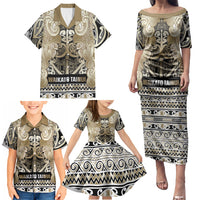 Aotearoa Iwi Waikato Tainui Family Matching Puletasi and Hawaiian Shirt Maori Wharenui House Tribal Pattern