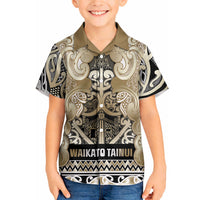 Aotearoa Iwi Waikato Tainui Hawaiian Shirt Maori Wharenui House Tribal Pattern