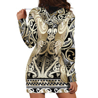 Aotearoa Iwi Waikato Tainui Hoodie Dress Maori Wharenui House Tribal Pattern