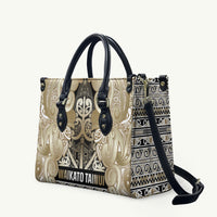 Aotearoa Iwi Waikato Tainui Leather Bag Maori Wharenui House Tribal Pattern