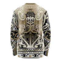Aotearoa Iwi Waikato Tainui Long Sleeve Shirt Maori Wharenui House Tribal Pattern