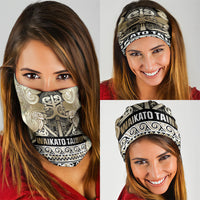 Aotearoa Iwi Waikato Tainui Neck Gaiter Maori Wharenui House Tribal Pattern