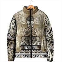 Aotearoa Iwi Waikato Tainui Padded Jacket Maori Wharenui House Tribal Pattern