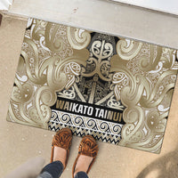 Aotearoa Iwi Waikato Tainui Rubber Doormat Maori Wharenui House Tribal Pattern
