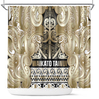 Aotearoa Iwi Waikato Tainui Shower Curtain Maori Wharenui House Tribal Pattern