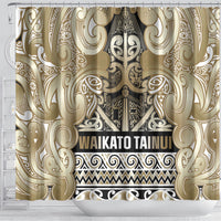 Aotearoa Iwi Waikato Tainui Shower Curtain Maori Wharenui House Tribal Pattern