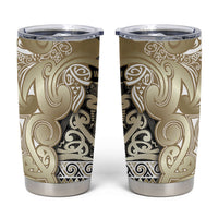 Aotearoa Iwi Waikato Tainui Tumbler Cup Maori Wharenui House Tribal Pattern