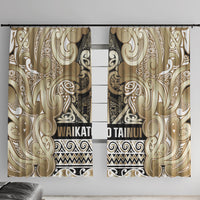 Aotearoa Iwi Waikato Tainui Window Curtain Maori Wharenui House Tribal Pattern