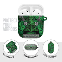 Aotearoa Iwi Ngati Maniapoto AirPods Case Maori Wharenui House Tribal Pattern