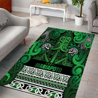 Aotearoa Iwi Ngati Maniapoto Area Rug Maori Wharenui House Tribal Pattern