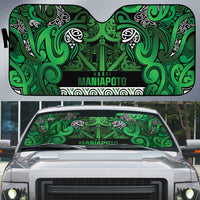 Aotearoa Iwi Ngati Maniapoto Auto Sun Shade Maori Wharenui House Tribal Pattern