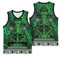 Aotearoa Iwi Ngati Maniapoto Basketball Jersey Maori Wharenui House Tribal Pattern