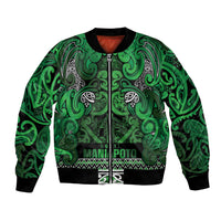 Aotearoa Iwi Ngati Maniapoto Bomber Jacket Maori Wharenui House Tribal Pattern