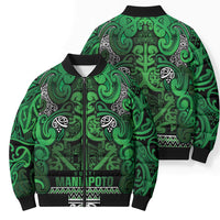 Aotearoa Iwi Ngati Maniapoto Bomber Puffer Jacket Maori Wharenui House Tribal Pattern